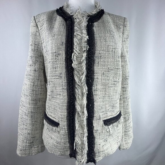 Bandolera Classic Chic Tweed Jacket Navy off-white – US 6 - Picture 1 of 10